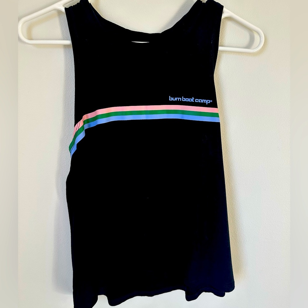 Black burn boot camp chest stripe tank - medium - EUC